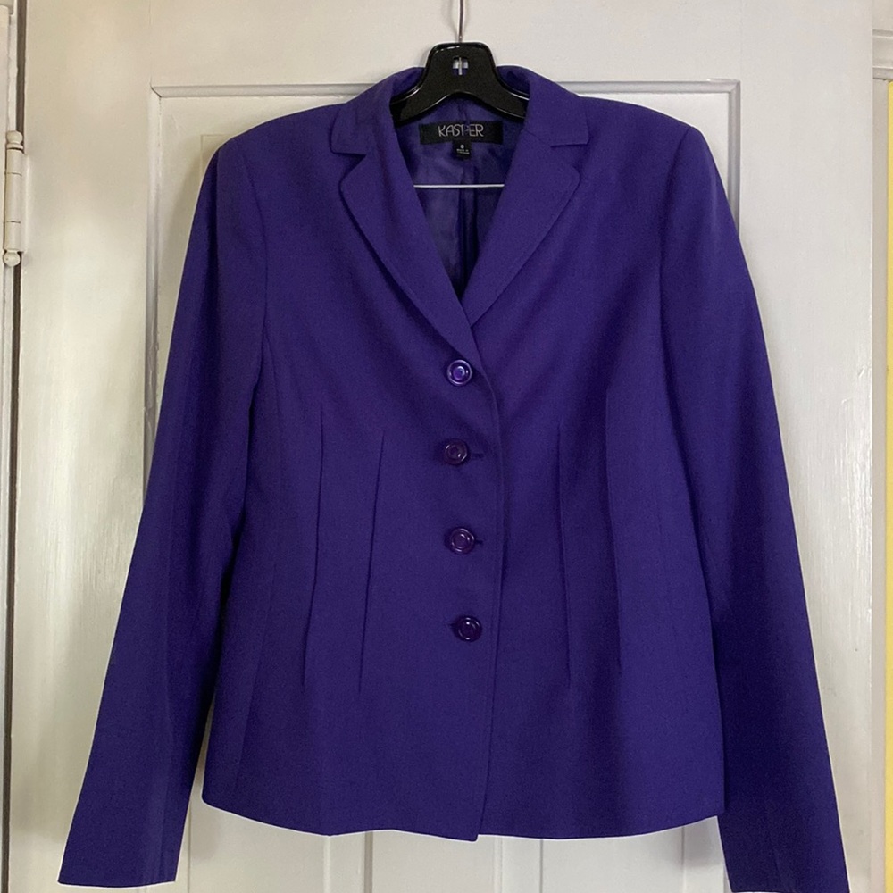 Deep Purple Dress Blazer by Kasper